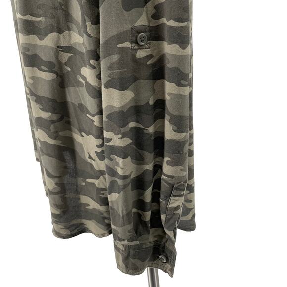 Beachlunchlounge Camo Button-Up Top Size L – Women's Long Sleeve Shirt - Picture 4 of 9